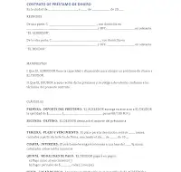 Contrato de Préstamo de Dinero en Word o PDF | Consultas El Universal