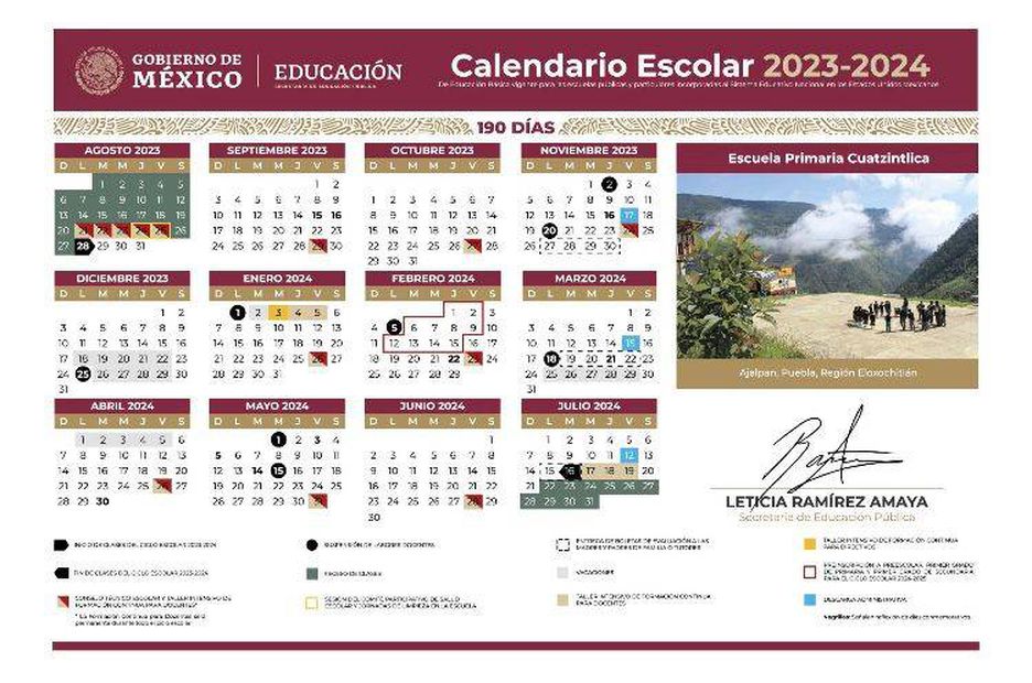 SEP presenta nuevo calendario escolar 2023-2024. Foto: SEP