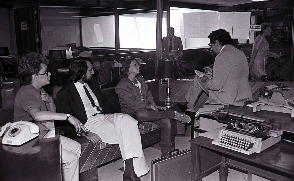 Luis Miguel en la redacción de EL UNIVERSAL en 1983. Fototeca EL UNIVERSAL.