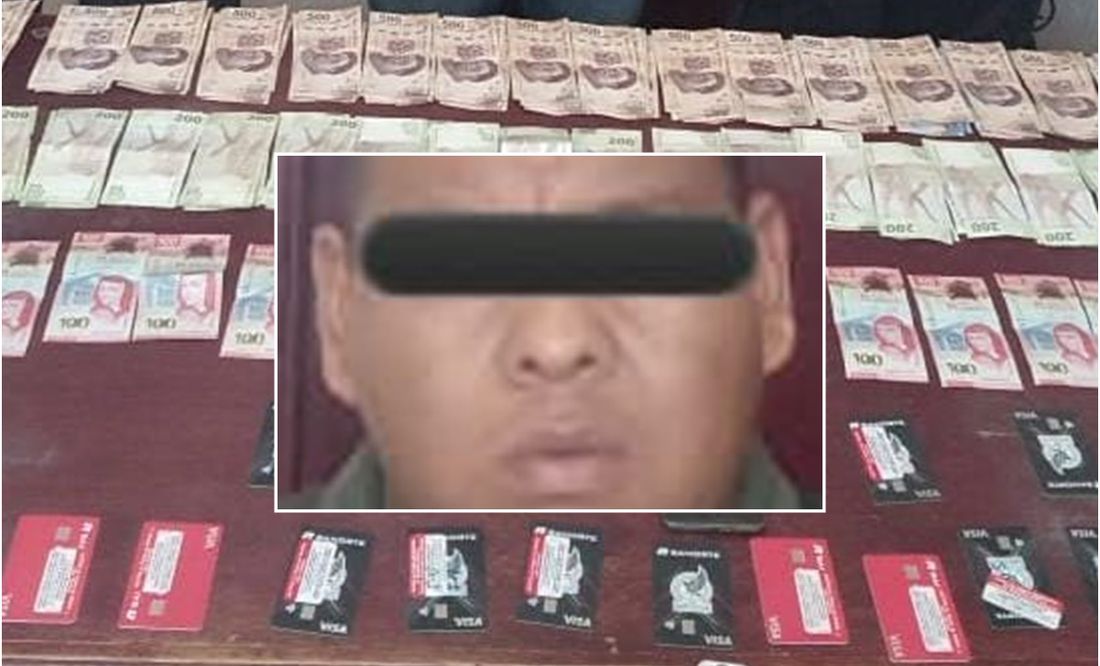 'Ordeñaba' tarjetas bancarias en Villa Victoria, Edomex, y policías lo descubren