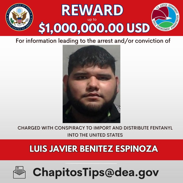 Luis Javier Benítez Espinoza, operador de Los Chapitos / Foto: DEA