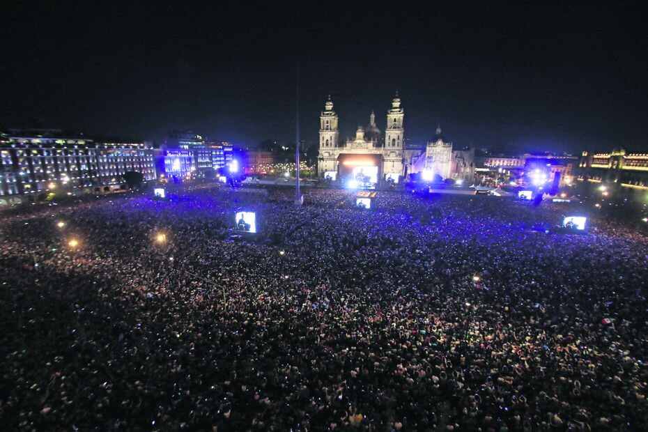 Así lució La Plaza de la Constitución y sus alrededores durante el concierto de los argentinos. Foto: Carlos Mejía / El Universal