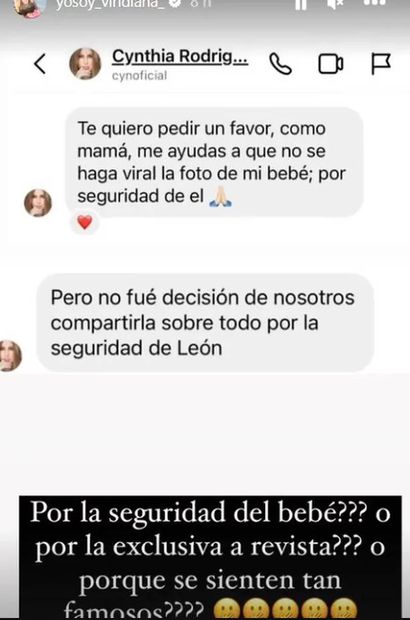 La petición de Cynthia Rodríguez para que no se viralizara la foto de su hijo.