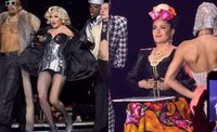 Salma Hayek y Madonna comparten escenario en concierto de CDMX; ‘’viva México, cab…’’, dicen. Foto: marcolomeeli/Instagram