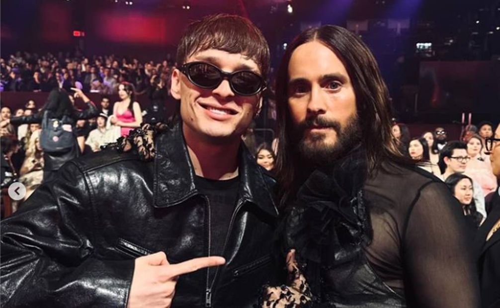 Peso Pluma y Jared Leto en los iHeartRadio Music Awards 2024. Instagram Jared Leto.