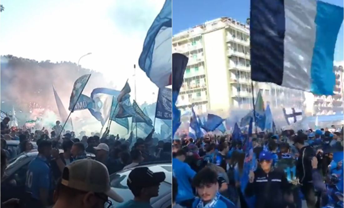 VIDEO: ¡Locura! Fanáticos del Napoli preparan fiesta en la ciudad previo a juego por el título