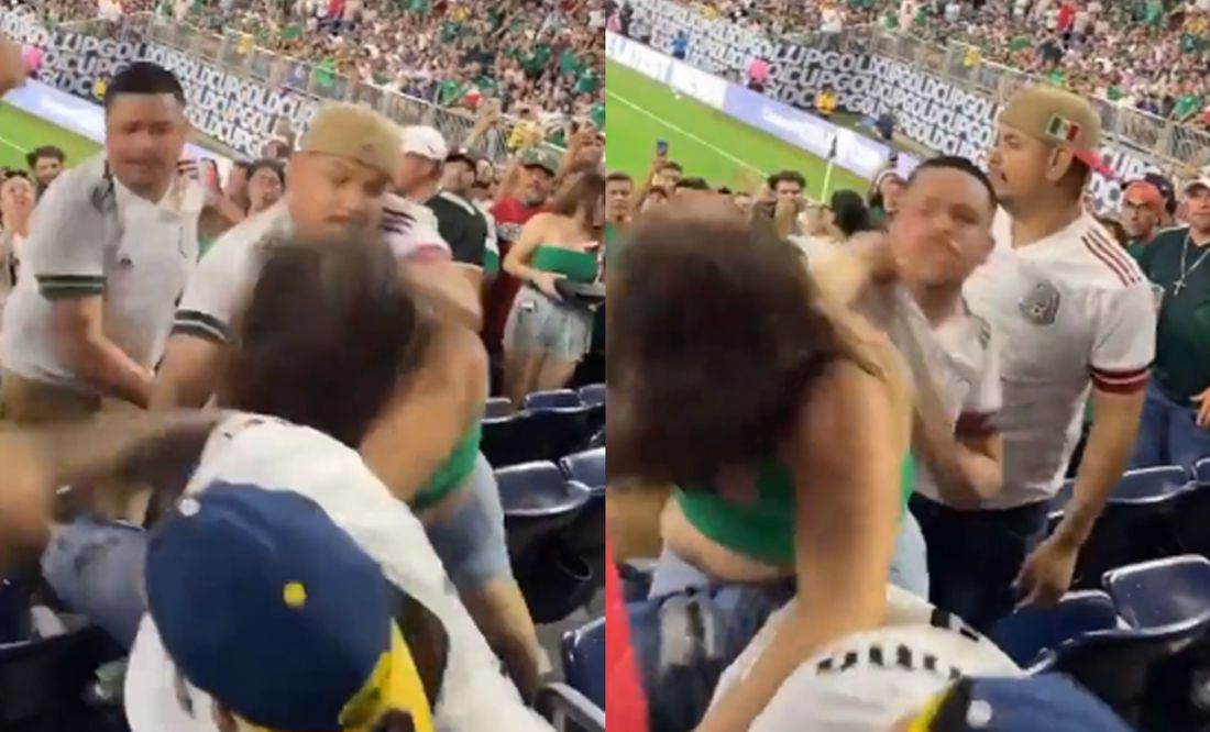 VIDEO: Aficionados mexicanos golpean a mujer en el juego de México vs Honduras