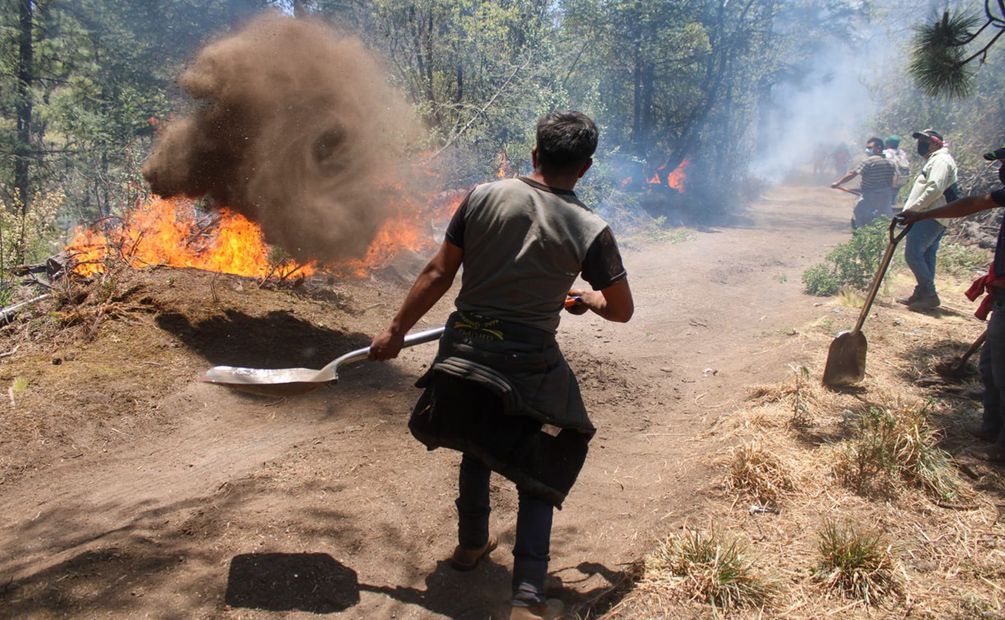 Aumenta incendio forestal en zonas protegidas de Morelos. Foto: Especial
