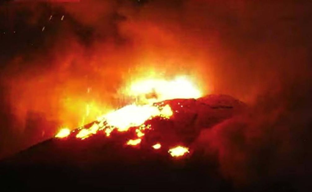 Así explotó el volcán Popocatépetl. Foto: @webcamsdemexico