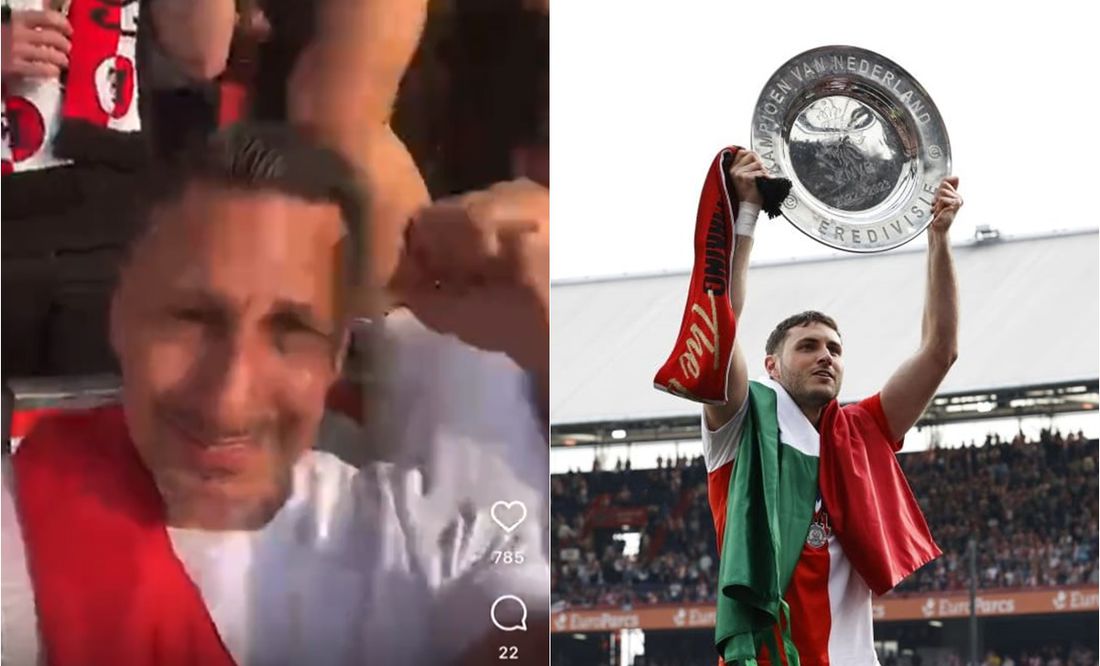 VIDEO: Chaco Giménez llora de emoción al ver a Santiago Giménez ganar la Eredivisie