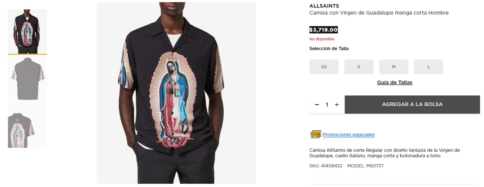 Camisa de Mohamed cuesta casi cuatro mil pesos - Foto: Especial