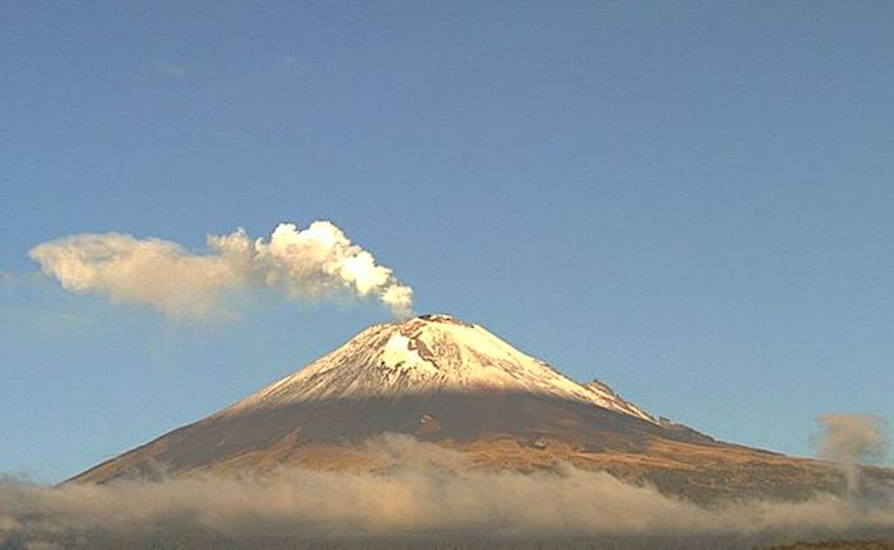 El volcán Popocatépetl registra gran actividad a lo largo del año. Foto: @webcamsdemexico