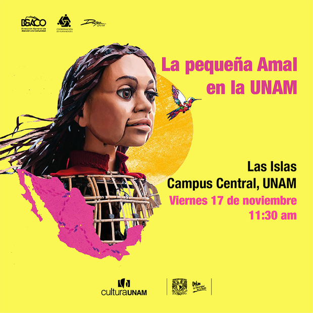 La pequeña Amal en la UNAM. Foto: X