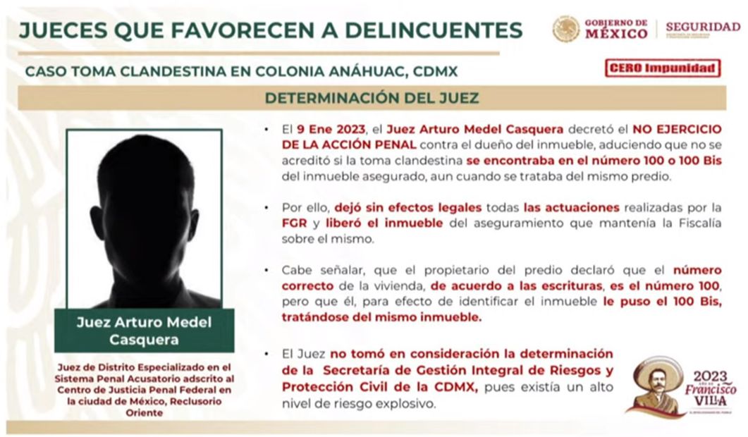 Rodríguez Bucio exhibió tres casos vinculados al huachicol donde los jueces han favorecido la liberación de presuntos delincuentes