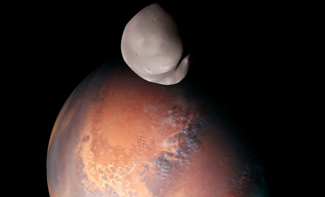 Las primeras imágenes de Deimos, una de las lunas de Marte, desmentirían una vieja teoría del planeta
