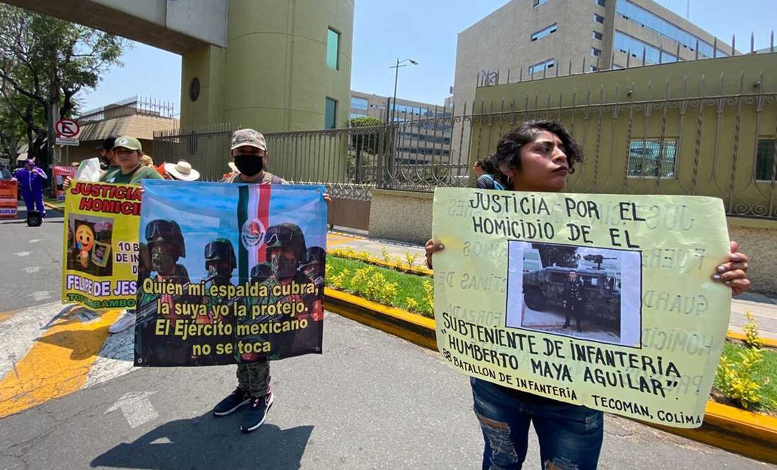Manifestantes vuelven a marchar en favor de 4 militares detenidos por el caso Nuevo Laredo