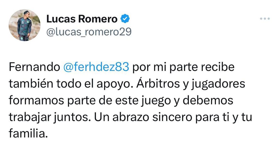 Lucas Romero ofreció disculpas