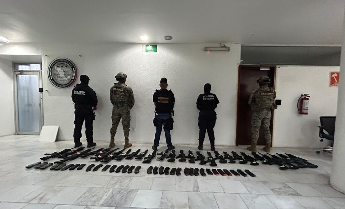 Semar detiene a siete personas de un grupo delictivo en Colima y asegura equipo bélico
