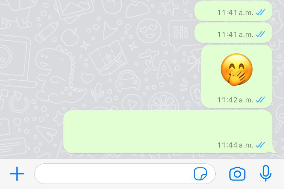 Mensaje invisible en WhatsApp. Foto: Captura de pantalla / EL UNIVERSAL