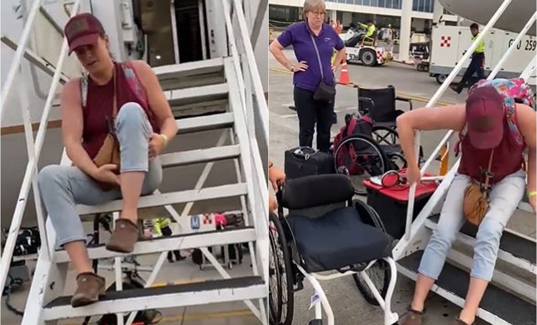 ¡Indignación! Atleta paralímpica desciende del avión en Veracruz, por su propia cuenta