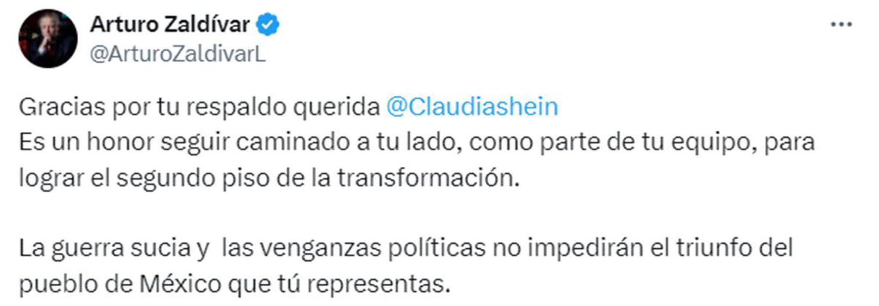 Post del ministro en retiro, Arturo Zaldívar. Foto: captura de pantalla