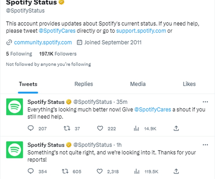 Spotify: Aplicación de música sufre colapso; deja a miles sin servicio