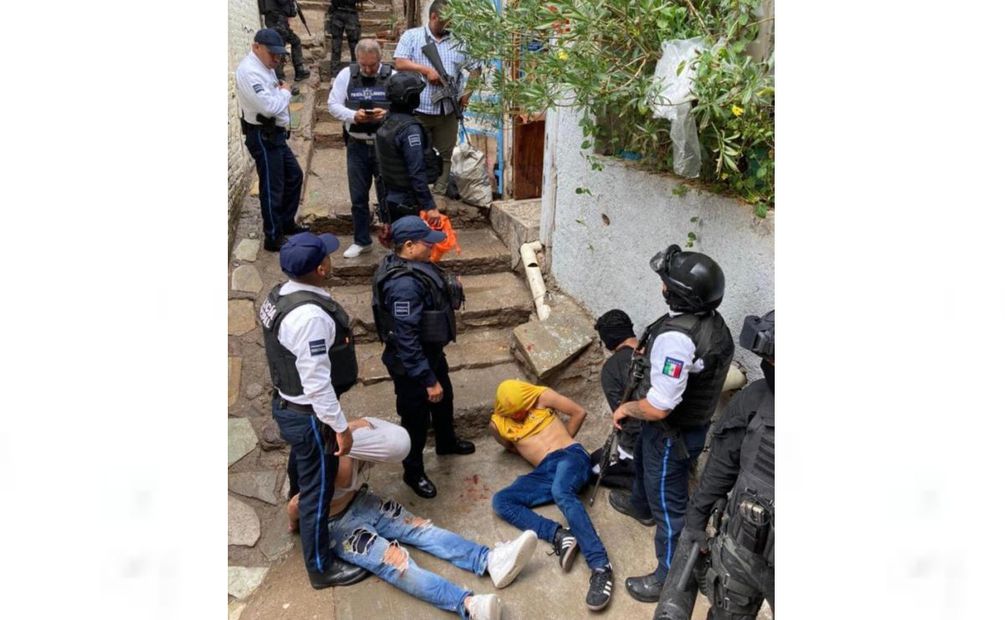 Los detenidos son Miguel Ángel, Sergio Jared, Edgar Eduardo (lesionado), José Alejandro y un menor de 17 años. Foto: Especial