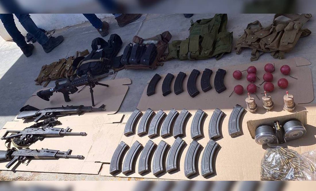 GN asegura 13 artefactos explosivos artesanales y material bélico en Zacatecas