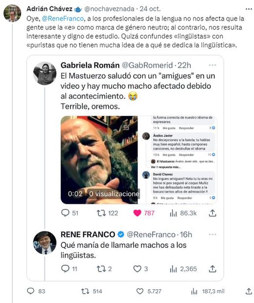 René Franco en Twitter. Foto: X