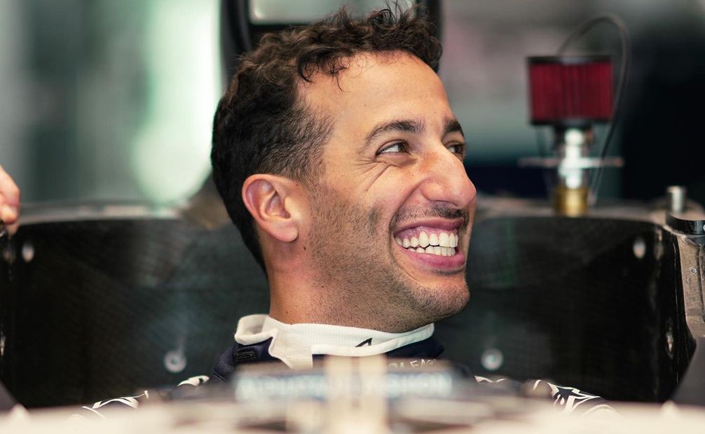 Daniel Ricciardo en pruebas con AlphaTauri - Foto: @AlphaTauriF1 en Twitter