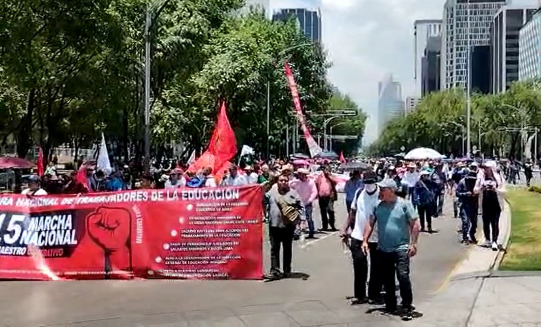 Insuficiente aumento salarial al magisterio, exigimos 100%: CNTE marcha al Zócalo