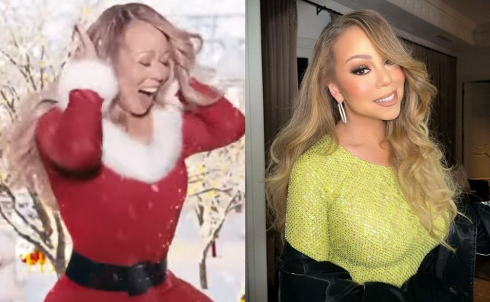 Mariah Carey alcanzó la fama gracias a su sencillo "All I Want for Christmas Is You", el cual fue lanzado en 1994. Fotos: Captura vía Youtube/Instagram oficial de la famosa.