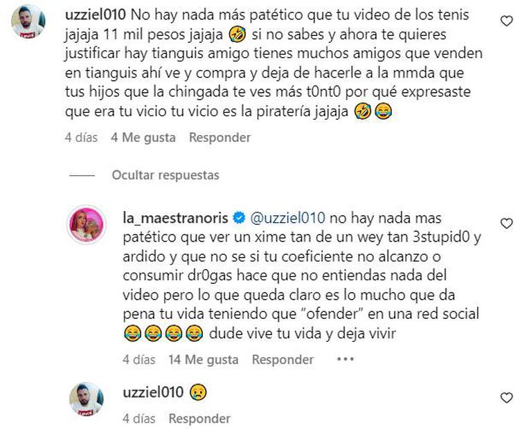 Aly Noris, esposa de Luis Fernando Peña lo defiende en Instagram.