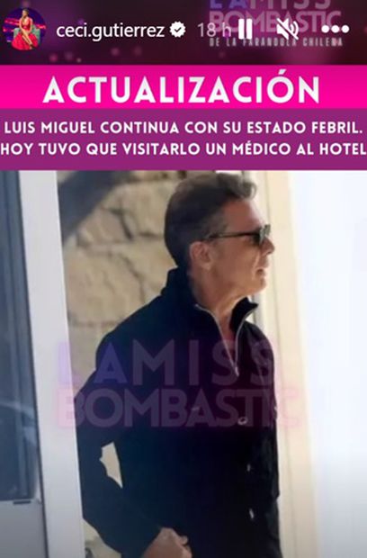 Según la periodista Cecilia Gutiérrez, Luis Miguel fue visitado por un médico horas antes de su primer concierto en Chile. Foto: Redes sociales