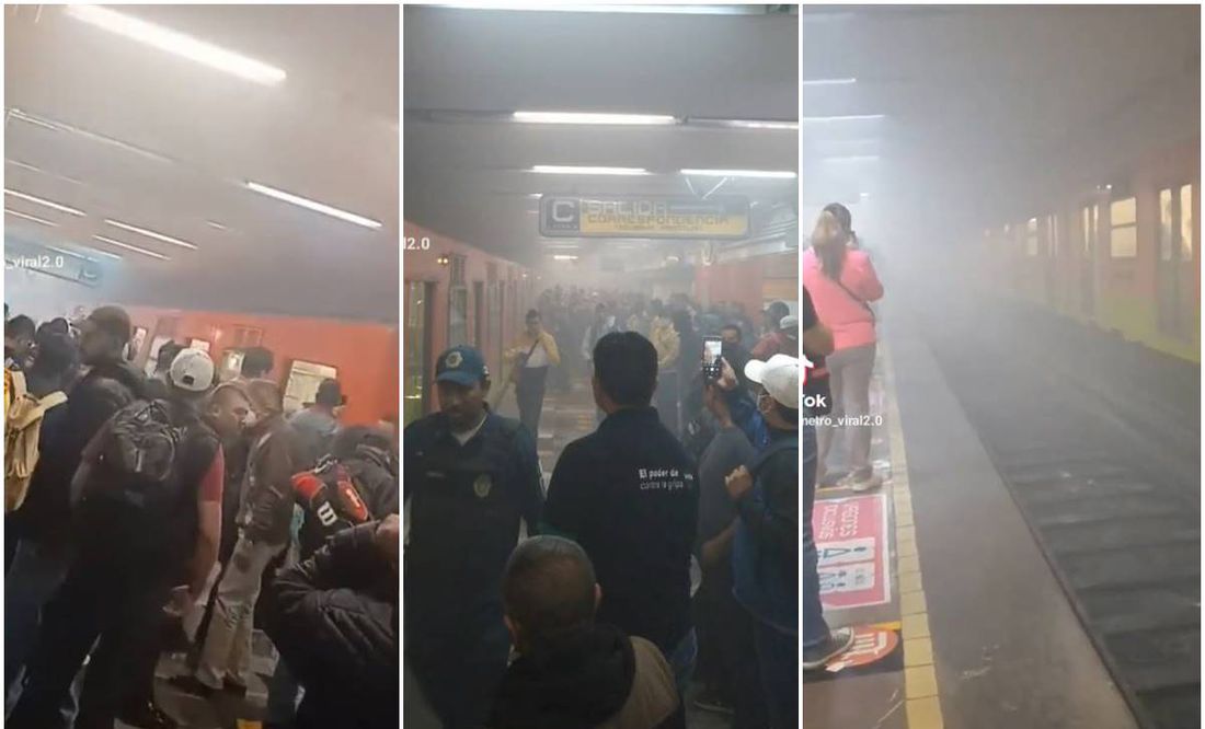 VIDEO: Captan humo en estación Centro Médico de Línea 3 del Metro