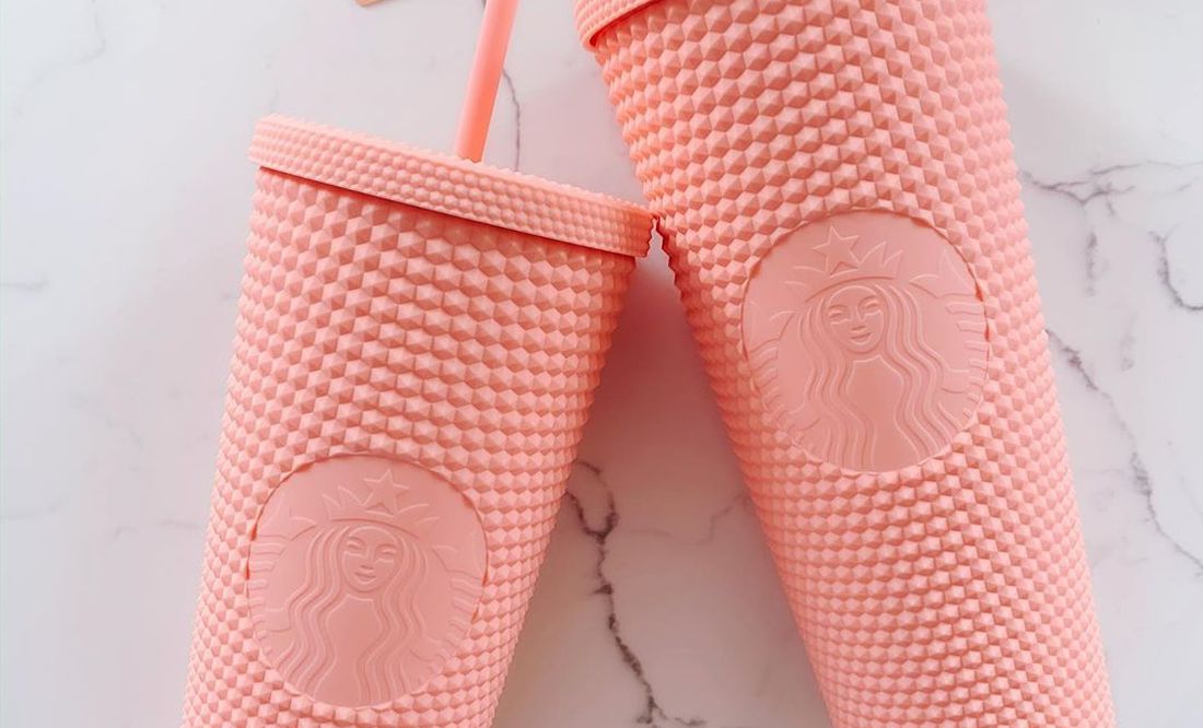 Vaso Para Café Tipo Starbucks Con Bombilla rosa