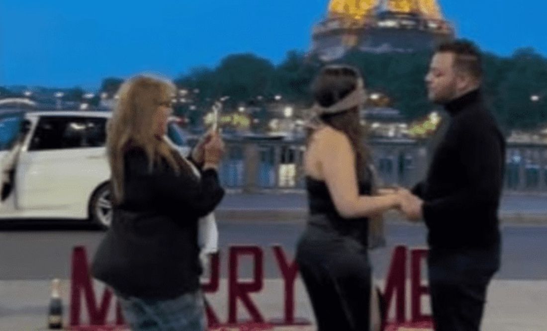 TikTok: Suegra interrumpe romántica pedida de mano en París y la destrozan en la red
