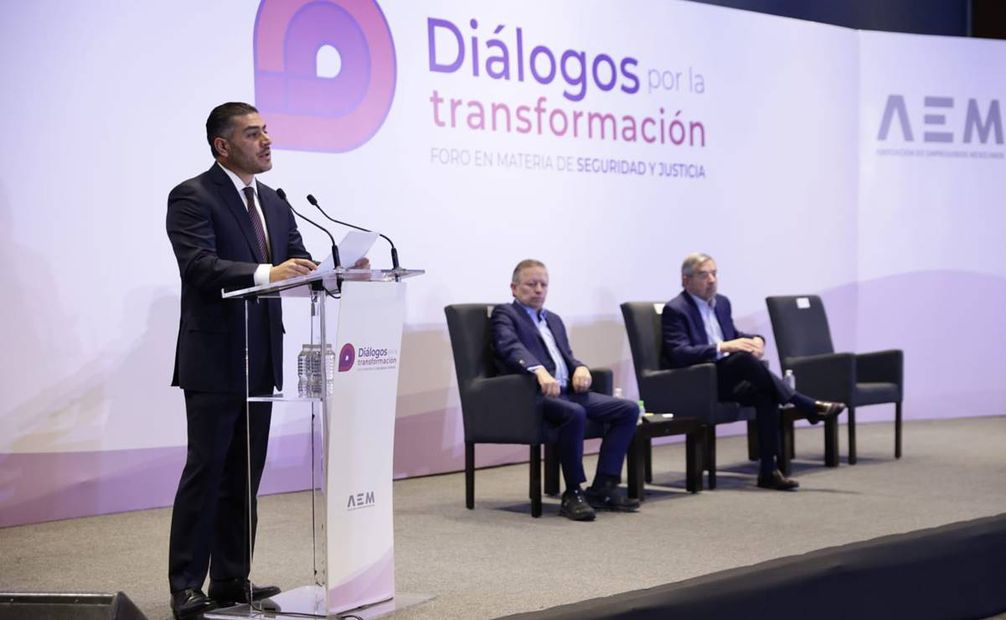 Omar García Harfuch en el foro Diálogos por la transformación. Foto: Especial