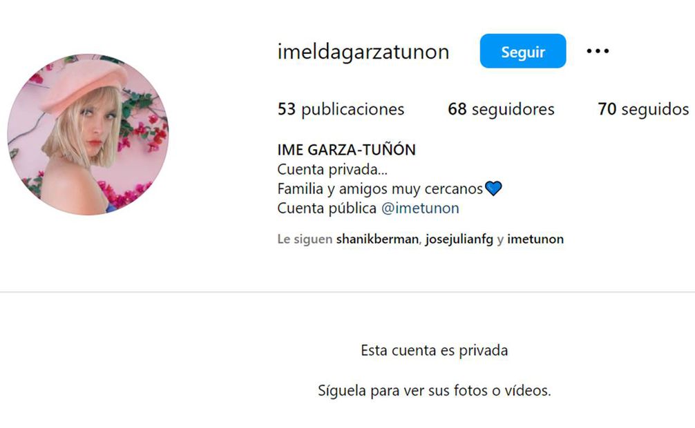 Imelda Garza restringe su cuenta de Instagram.