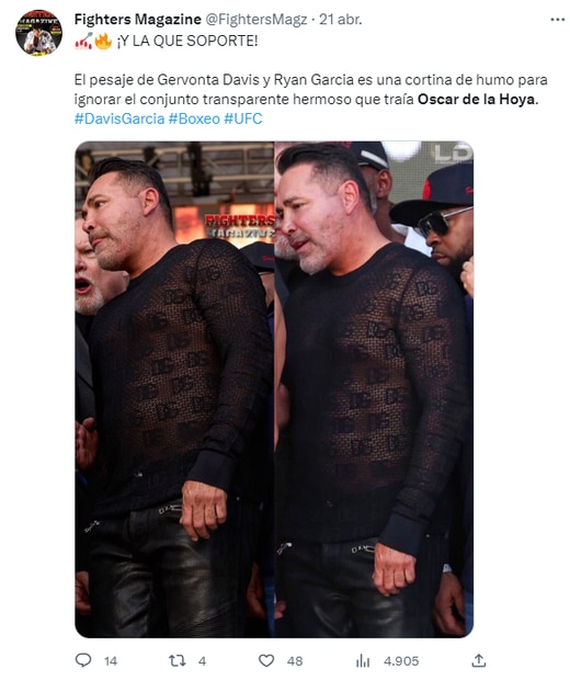 Óscar de la Hoya genera polémica en redes sociales