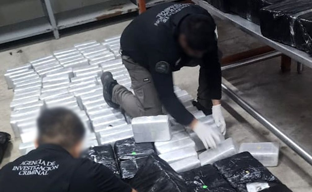 Diversas bolsas de plástico que contenían paquetes de polvo blanco con las características propias de la droga fueron halladas por personal de la FGR y Guardia Nacional. Foto: Especial.