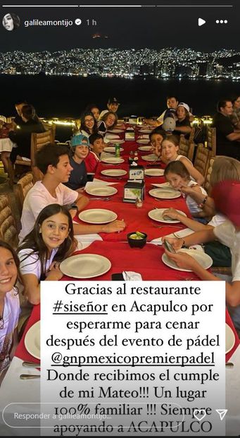Galilea Montijo aclara que celebró el cumpleaños de su hijo en un lugar familiar y no en una cantina.