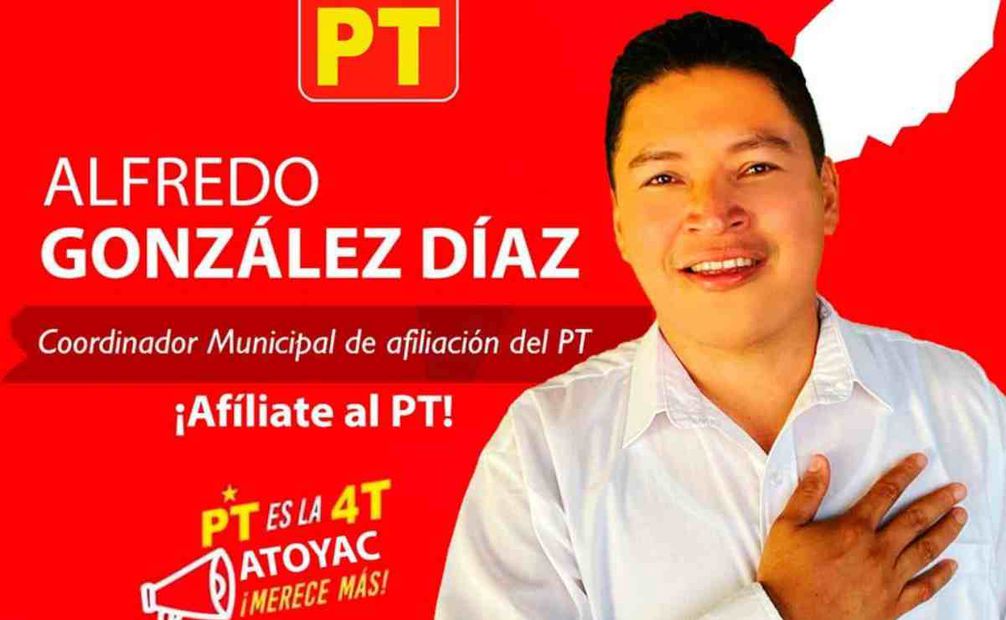 Alfredo González Díaz, aspirante del Partido del Trabajo (PT), a alcalde de Atoyac, en la costa Grande de Chilpancingo. Foto: Especial