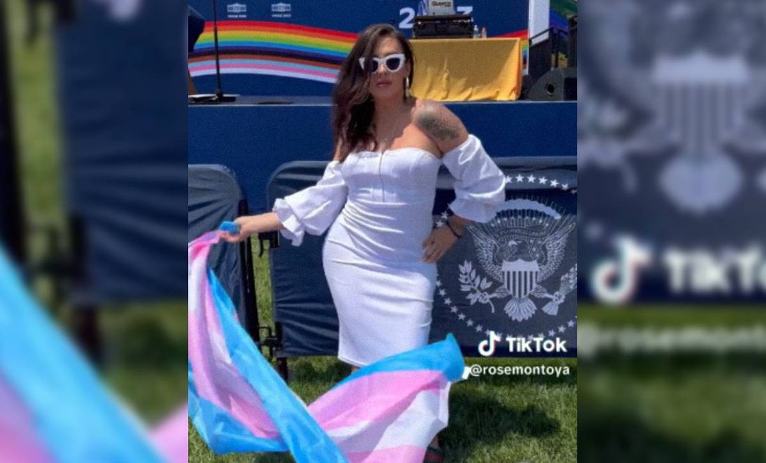 Modelo trans muestra sus pechos en la Casa Blanca y desata escándalo