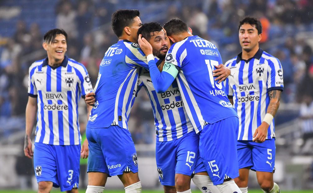 Rayados de Monterrey en festejo,  durante el partido de vuelta de la primera ronda de la Champions Cup de la CONCACAF 2024 - Foto: Imago7