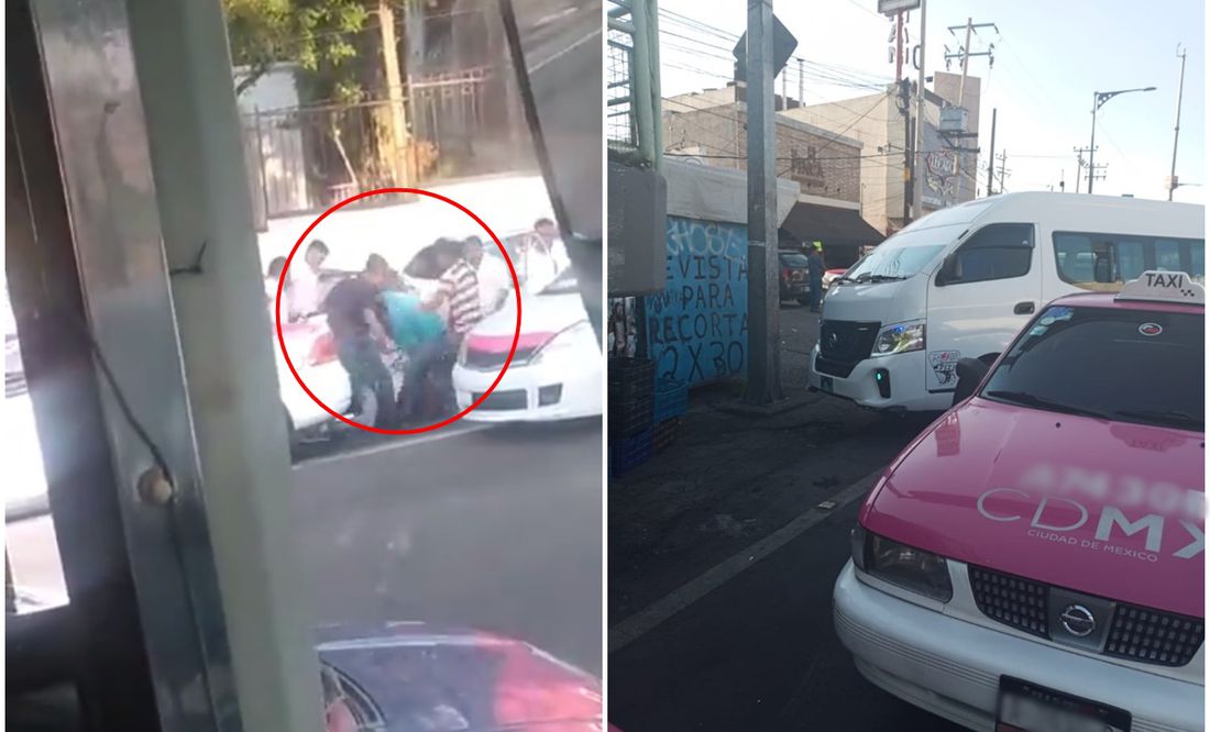Taxistas dan golpiza a chofer de combi tras choque en la México- Cuernavaca