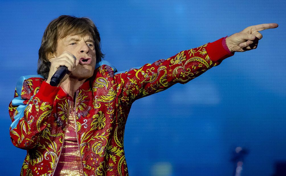-Mick Jagger durante un concierto de The rolling stones en Amsterdam el pasado 7 de julio luego de haberse recuperado del Covid-19.
