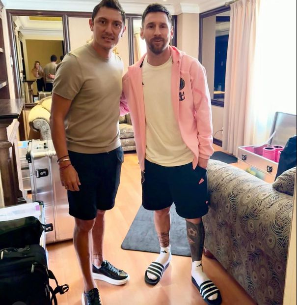 Messi convivió con Neri Cardozo y su familia FOTO: INSTAGRAM