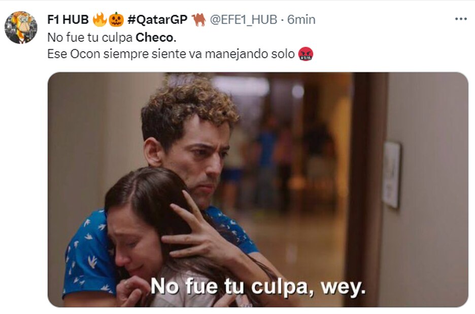 Los mejores memes del accidente de Checo Pérez en el GP de Qatar