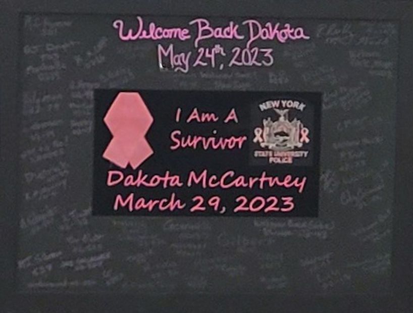 La oficial Dakota fue felicitada por internautas. Foto: Facebook NYS University Police at Binghamton